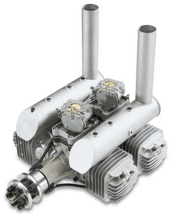 DLE-222 Flat Four Gasoline Engine — view 1