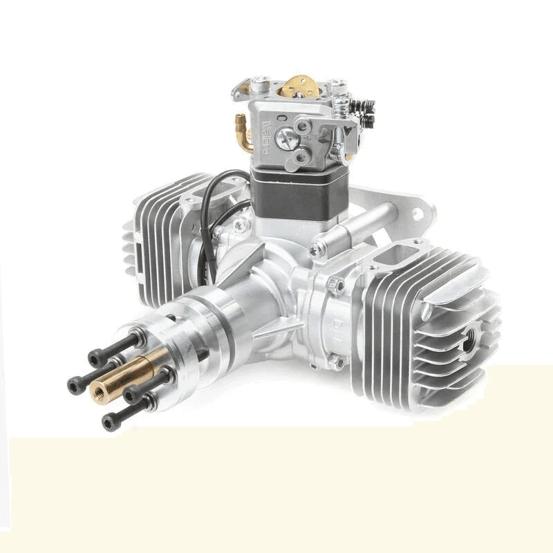 DLE-40 40cc Twin Gas Engine with Electronic Ignition and Muffler — view 1