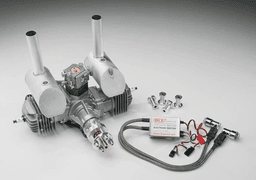 DLE 60 Twin Gas Engine with Electronic Ignition & Pitts-Style Mufflers