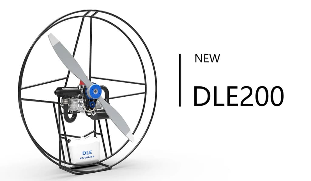 DLE200 Paramotor Engine | 200cc Gasoline Power System with Electric Start — view 1