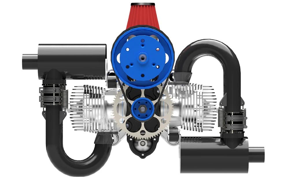 DLE200 Paramotor Engine | 200cc Gasoline Power System with Electric Start — view 2