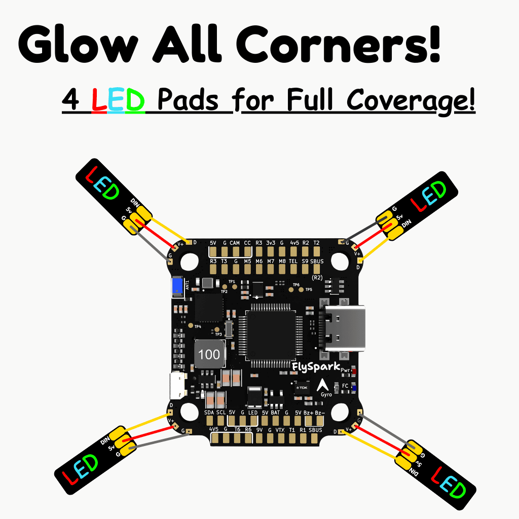 FlySpark F4 V1 Flight Controller — view 5