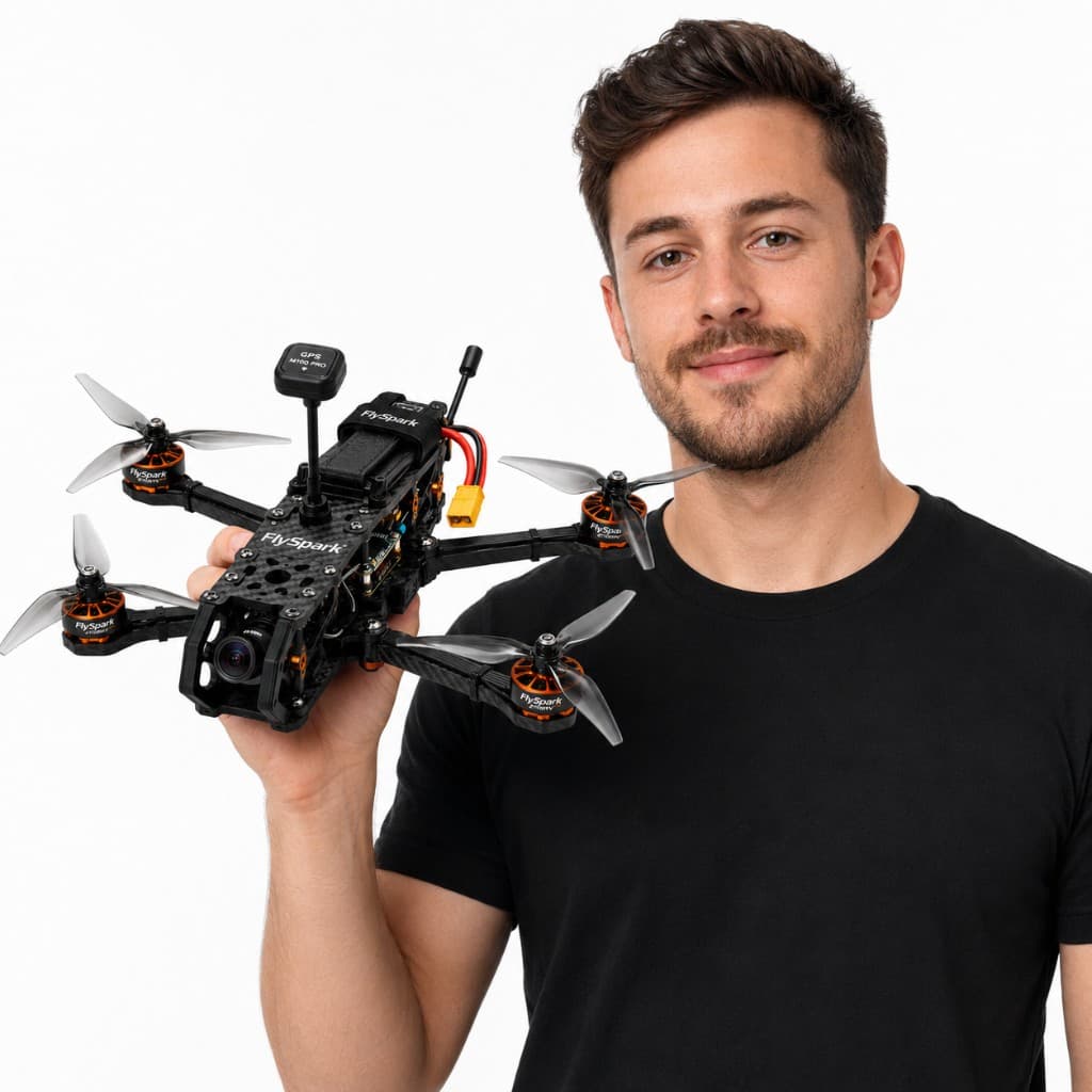 FlySpark 5 Inch Long-Range FPV Drone | 6S 5000mAh GPS FPV Quad with 2.5W VTX & ELRS 6KM Control Link — view 4