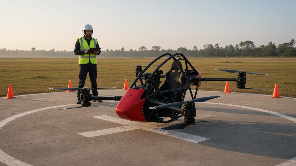 FlySpark AL-80 / AL-120 Single-Seat eVTOL Aircraft | Electric VTOL Personal Aerial Vehicle, Foldable Manned Multirotor, 80/120kg Pilot Load, 50–60km/h Cruise, 90km/h Max, 10–15min Mission & Direct Onboard Control — view 10