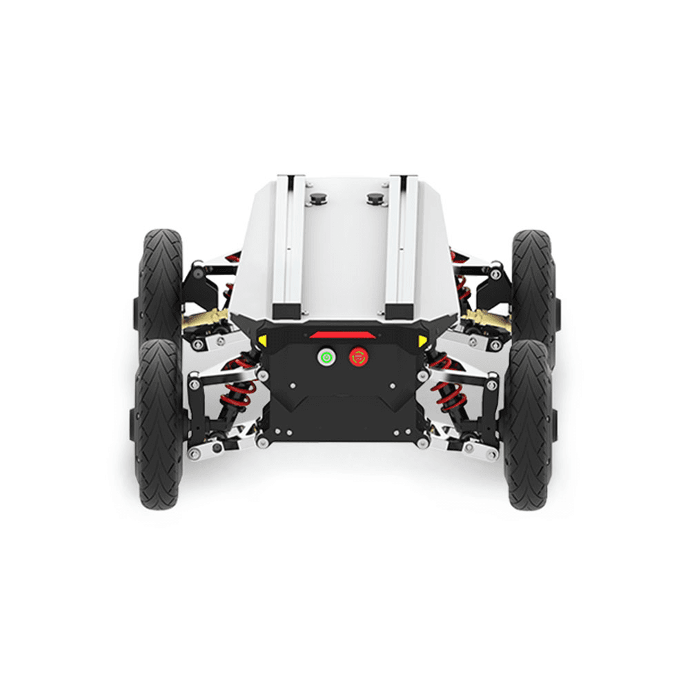 FlySpark AM600 Ackermann-Steering Wheeled UGV Robot Chassis | 50kg Payload, 9.7km/h, 60km Range, Independent Suspension, IP44 & CAN 2.0B ROS1/ROS2 SDK — view 6