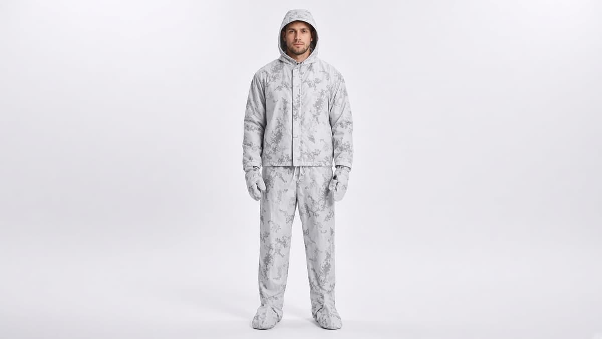 FlySpark Anti-Thermal Camouflage Suit | Anti-Infrared, Anti-Drone Thermal Imaging Concealment Suit – Snow & Woodland Green Camo Jacket, Trousers, Mittens & Overboots, Waterproof, XS–2XL — view 20