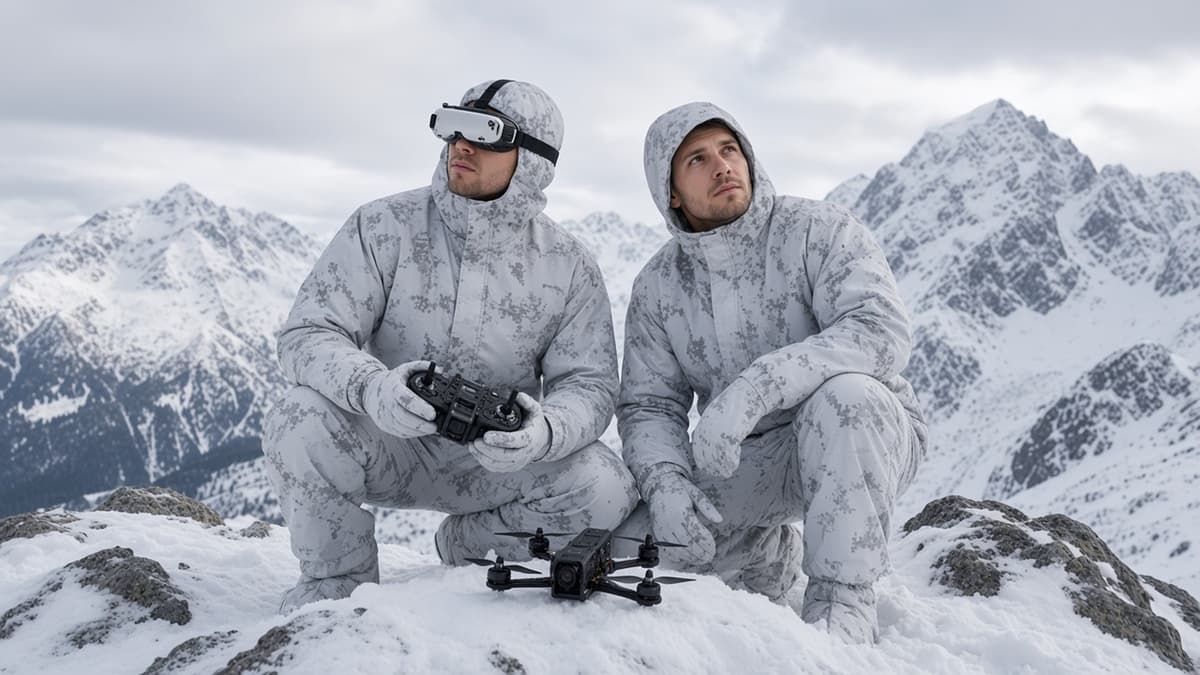FlySpark Anti-Thermal Camouflage Suit | Anti-Infrared, Anti-Drone Thermal Imaging Concealment Suit – Snow & Woodland Green Camo Jacket, Trousers, Mittens & Overboots, Waterproof, XS–2XL — view 13