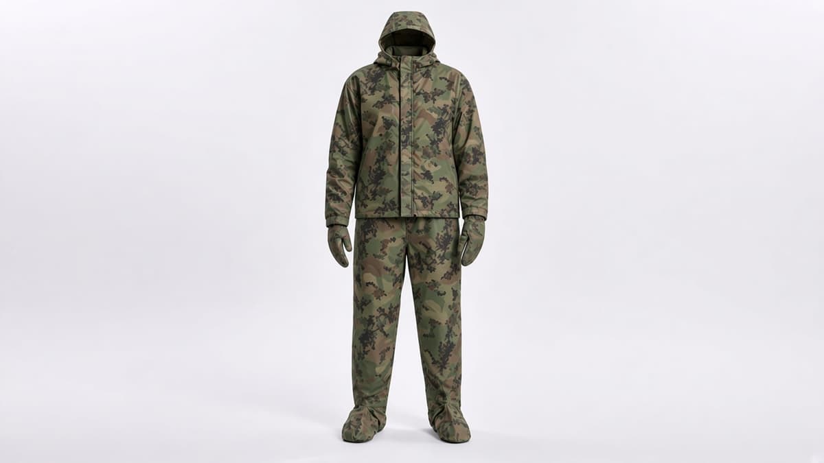 FlySpark Anti-Thermal Camouflage Suit | Anti-Infrared, Anti-Drone Thermal Imaging Concealment Suit – Snow & Woodland Green Camo Jacket, Trousers, Mittens & Overboots, Waterproof, XS–2XL — view 2