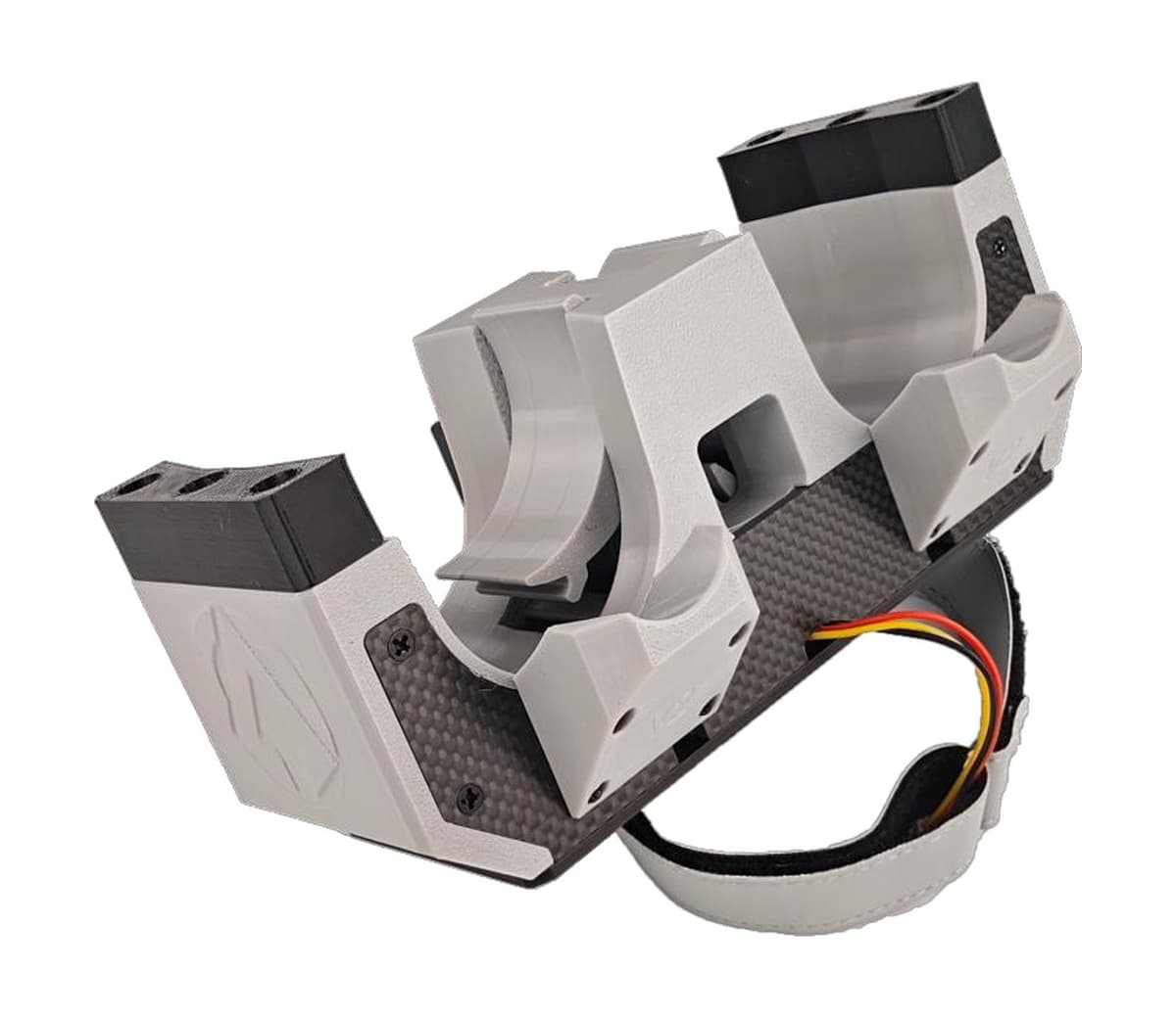 FlySpark 60WD Series Drone Payload Dropper | Mechanical-Latch Release for 1, 2 or 3 Ø60 mm-Class Payloads, CRSF, 7–28 V, TPU Damping, Carbon-Fibre Base & Dual-Latch MAX