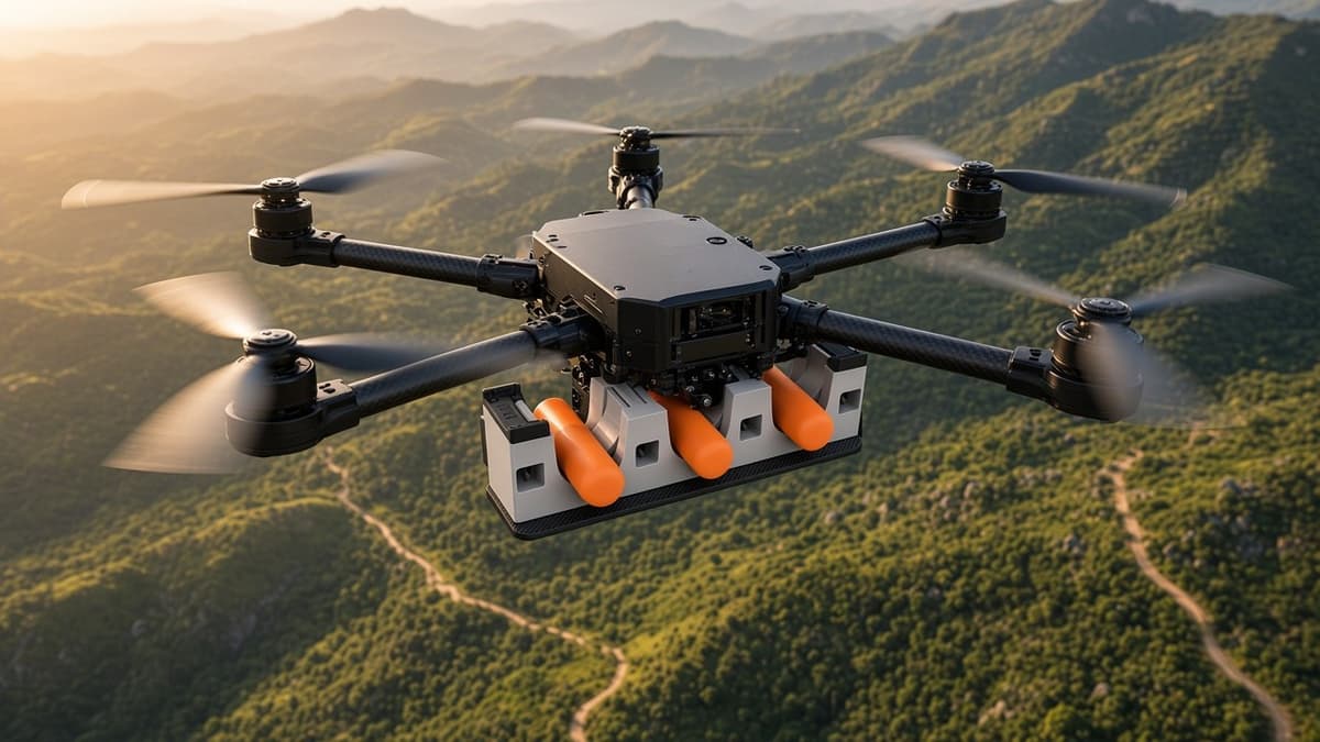 FlySpark 60WD Series Drone Payload Dropper | Mechanical-Latch Release for 1, 2 or 3 Ø60 mm-Class Payloads, CRSF, 7–28 V, TPU Damping, Carbon-Fibre Base & Dual-Latch MAX — view 9