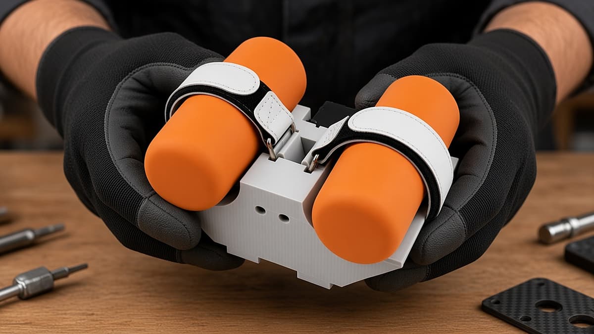 FlySpark 60ZD2 Dual-Channel Drone Payload Dropper | 2 × Ø60 mm-Class Cylindrical Payloads, CRSF (Crossfire / ELRS) Control, 5V, 233 × 65 × 46mm, approx. 200g & Strap or Quick-Release Mount — view 10