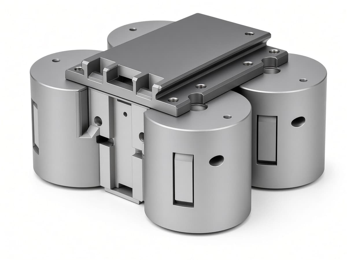 FlySpark LD35 Multi-Channel Hanging Drone Payload Dropper | 2/4/6/8-Channel Parallel Release, 35 mm-Class Cylindrical Payloads, Quick-Release Plate, PWM / Remote Trigger, 5 V & Single or Half-Load Salvo