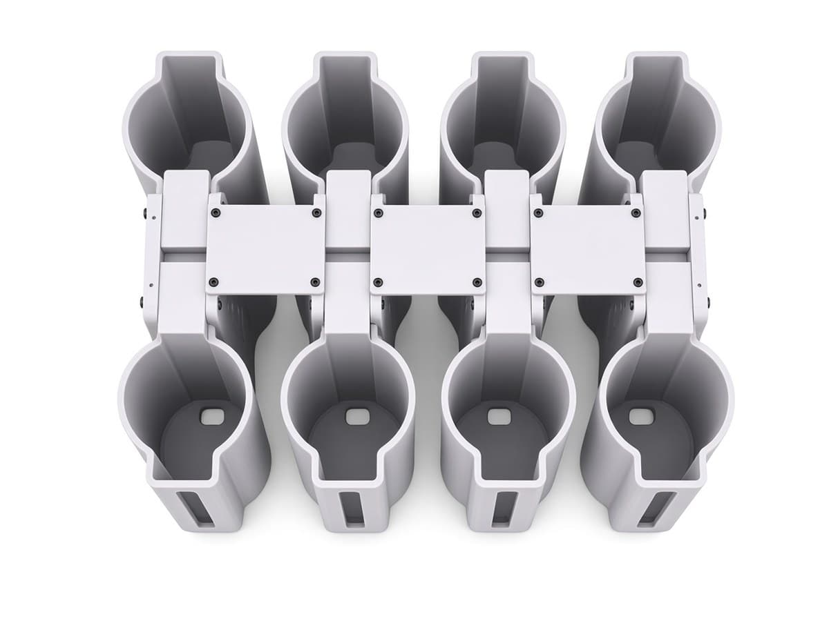 FlySpark M18SD Multi-Channel Smoke-Canister Drone Dropper | 2/4/6/8-Channel Parallel Rack for M18-Class Canisters, 5V, PWM / Light-Sensor / Remote Trigger, Quick-Release Plate & 200–900g — view 5