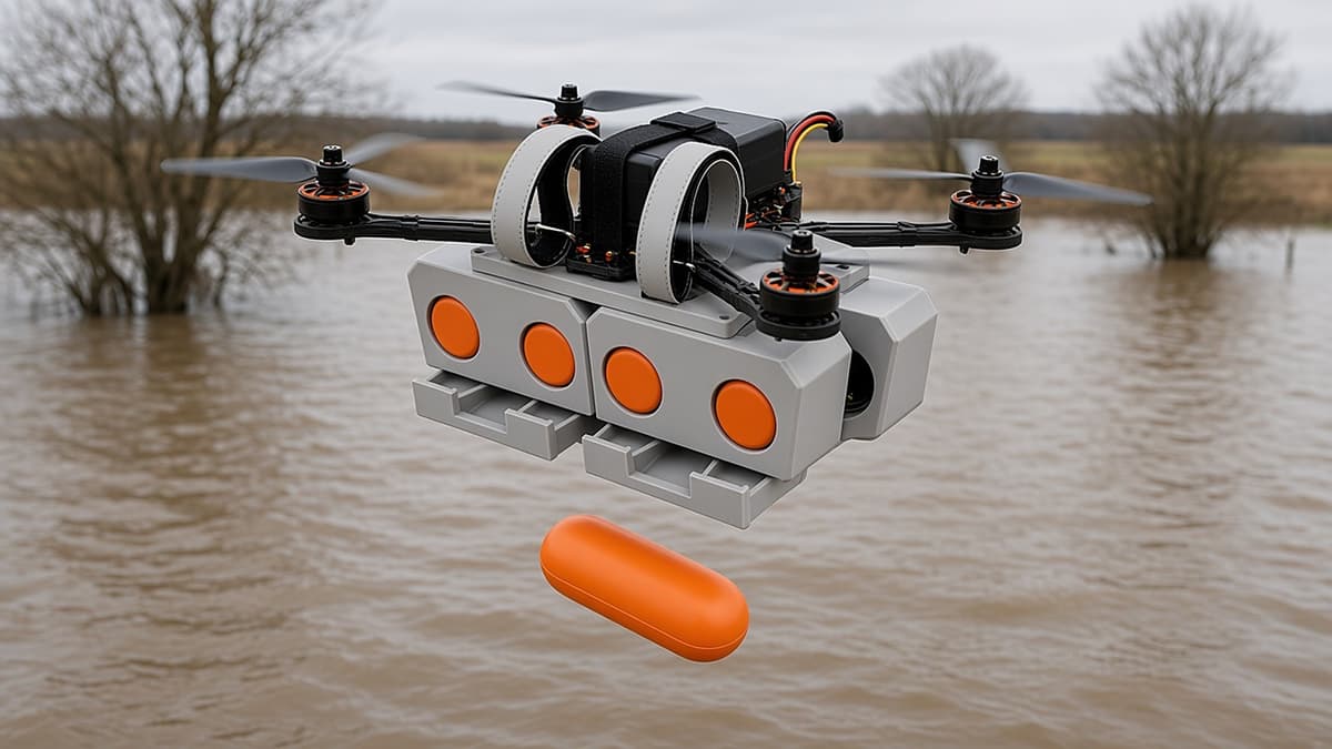 FlySpark PWD Parallel-Latch Multi-Channel Drone Dropper | 2/4/6/8-Channel Payload Release, Buckle Lock, Quick-Release Plate, 7–28 V, CRSF/PWM, Light-Sensor & Remote Trigger — view 11