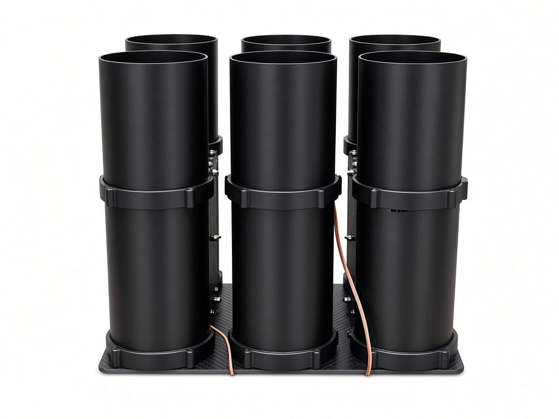FlySpark QD60 Heavy-Lift Multi-Tube Drone Dropper | 2/4/6/8 Tubes, Ø60 mm-Class Payloads, Aluminium + Carbon Fibre, 5 V PWM & Single or Half-Load Salvo — view 3