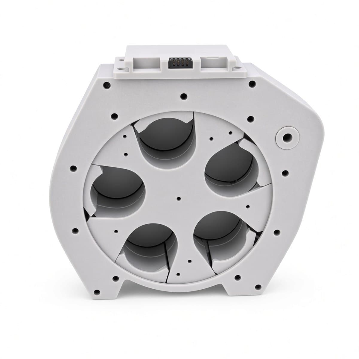 FlySpark RD5-35 5-Position Revolver Drone Payload Dropper | 35 mm-Class Cylindrical Payloads, Rotary Release, PWM Trigger, 5 V, Approx. 300 g & Quick-Release Plate