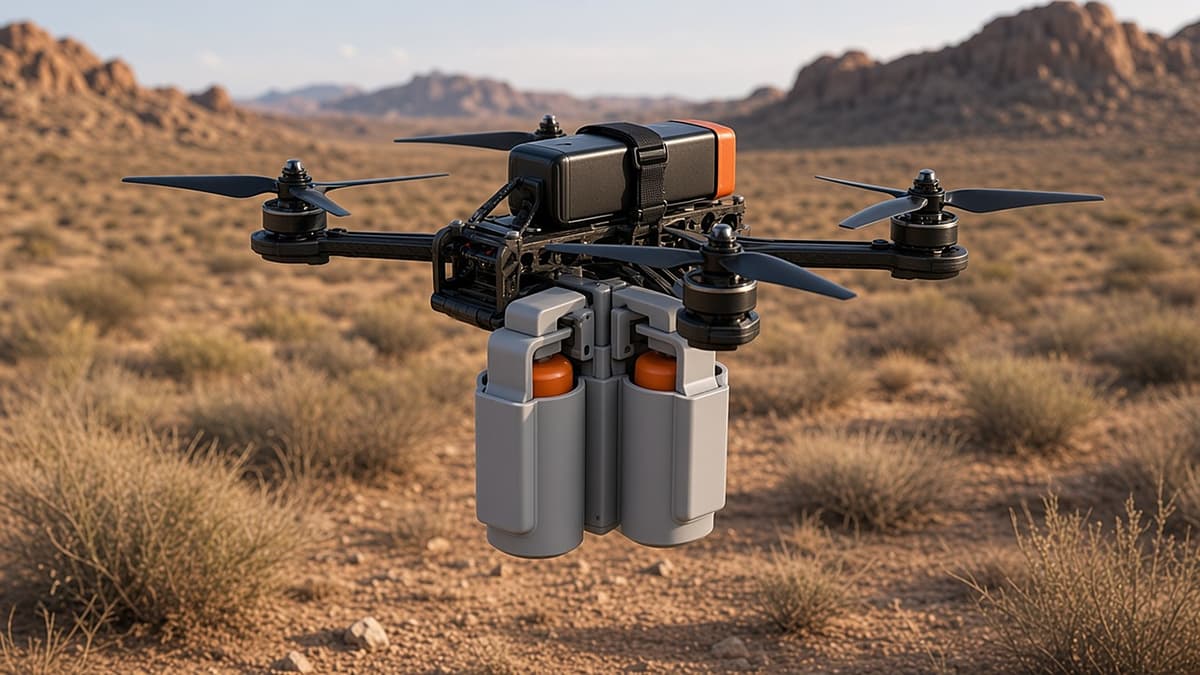FlySpark SDA Dual-Lock Multi-Channel Drone Payload Dropper | 2/4/6/8 Channels, Dual Safety Lock, Quick-Release Plate, 5 V, CRSF / PWM / Light-Sensor Trigger & 200–900 g — view 12