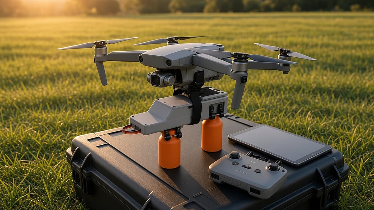 FlySpark XD2-V2 Pin-Release Dual-Channel Drone Dropper | 2 Independent Pin Channels, Mavic 3 Light-Sensor or PWM Trigger, 130×42×46 mm, 110–125 g & 5 V — view 11