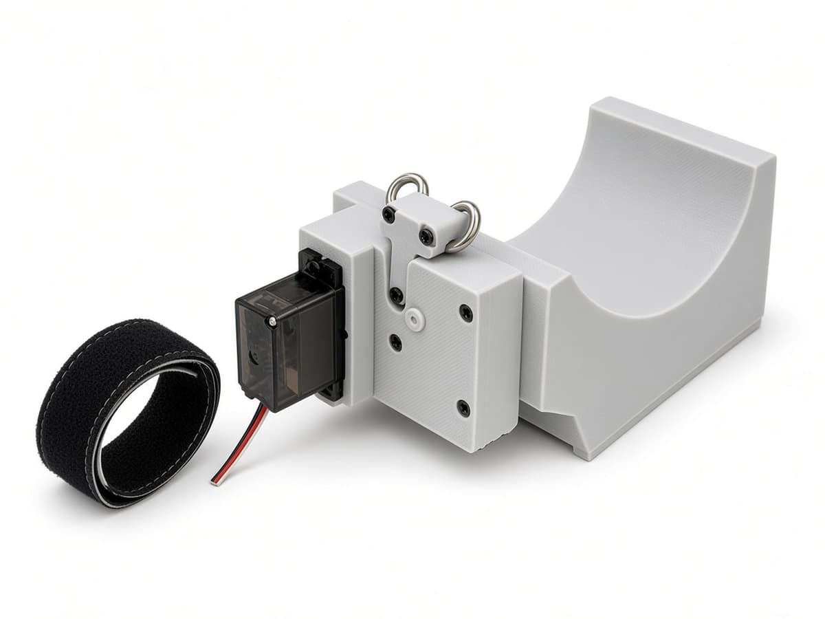 FlySpark ZD1PLUS Single-Channel Drone Payload Dropper | Ø60 mm-Class Cylindrical Payload Cradle, 79×65×50 mm, Approx. 65 g, 5 V PWM Servo Latch & Quick-Release Option