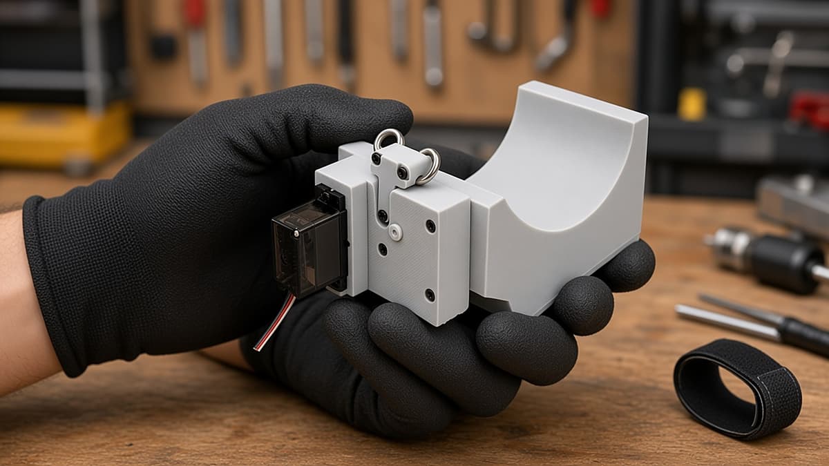 FlySpark ZD1PLUS Single-Channel Drone Payload Dropper | Ø60 mm-Class Cylindrical Payload Cradle, 79×65×50 mm, Approx. 65 g, 5 V PWM Servo Latch & Quick-Release Option — view 9