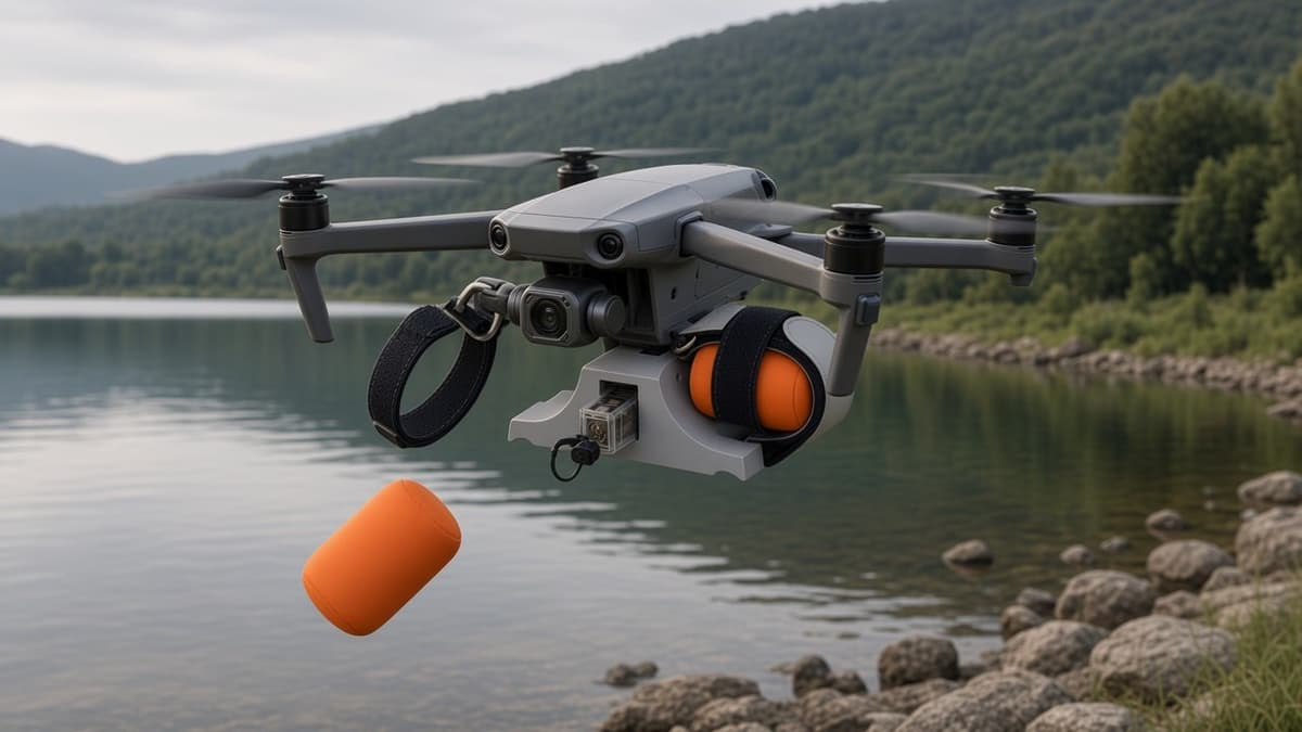 FlySpark ZD2-V3 Dual-Channel Drone Payload Dropper | Independent 2-Channel Release, DJI Mavic/Air Light-Sensor, PWM & Quick-Release Versions, 90×34×48mm, 5V & 56–75g — view 7