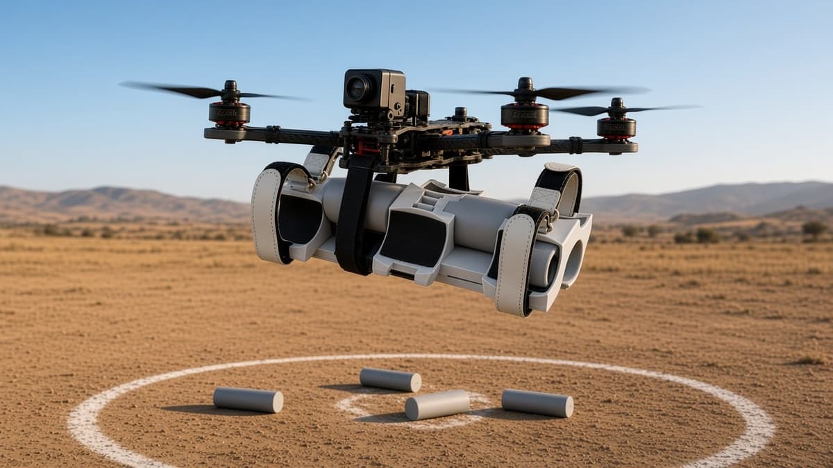 FlySpark ZD6 6-Channel Drone Payload Dropper | 6 Independent Release Stations, CRSF / ELRS Control, 7–28 V Supply, 230 × 94 × 48 mm, 300 g & Quick-Release Option — view 7
