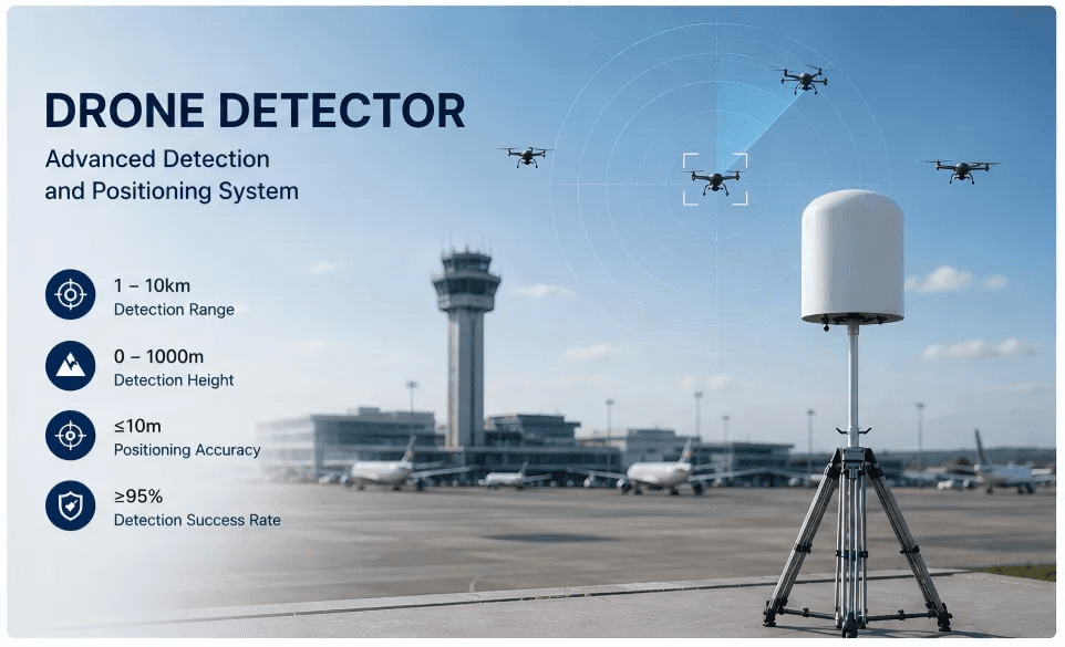 FlySpark Fixed Drone Detection & Positioning Equipment | 70MHz–6.2GHz Long-Range UAV Monitoring System — view 3