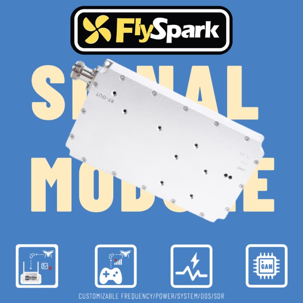 FlySpark GaN LAN 100–500 MHz 100 W RF Jammer Module (Authorized) — view 1