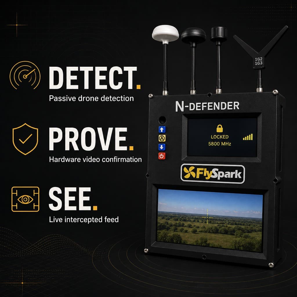 FlySpark N-DEFENDER Passive Multi-Band Drone Detection & Video Interception System | 1.08GHz–8.26GHz FPV Drone Threat Sensor — view 16