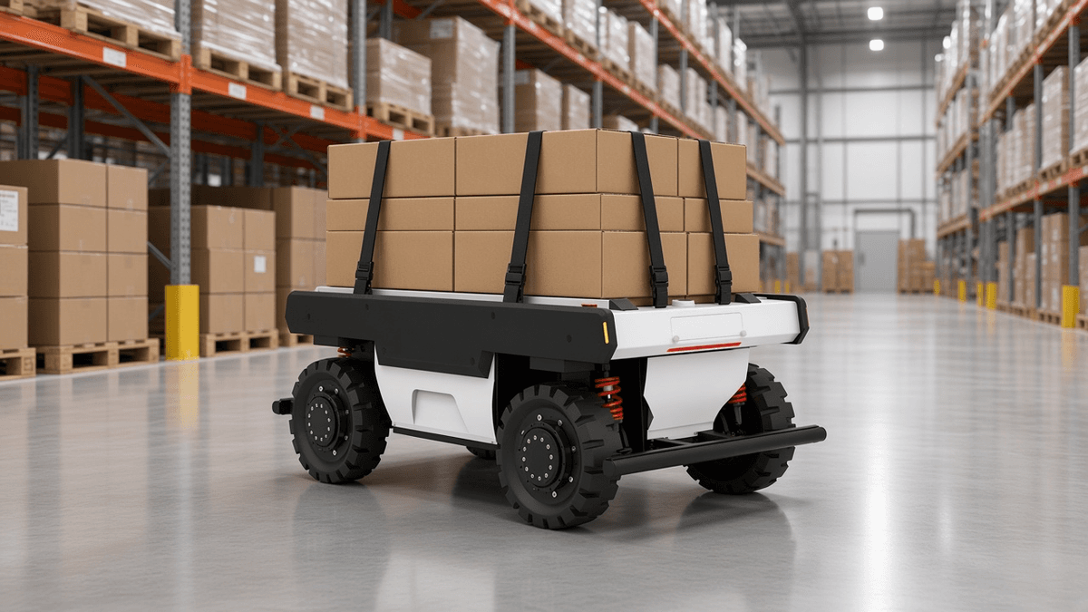 FlySpark OM600 Omnidirectional Robot Chassis – Swerve Drive UGV | 250kg Payload, 4WD/4WS, 40km Range, Zero-Turn & Crab Moving, IP44 & CAN 2.0B ROS1/ROS2 SDK — view 2