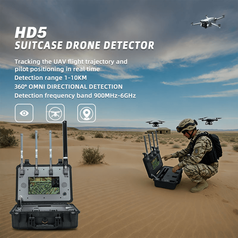 FlySpark Portable Drone Detection Device | 100MHz–6GHz Passive CRPC / DroneID / RID Analysis System — view 2