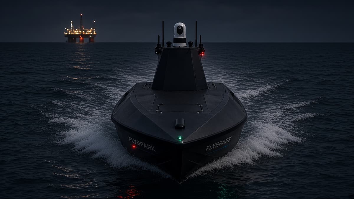 FlySpark SeaScout S8 Uncrewed Surface Vessel (USV) for Maritime Surveillance | 8.4m Low-Signature Hull, 55kt, 650NM Range, 30-Day Endurance, 600kg Payload & Open Autonomy — view 7