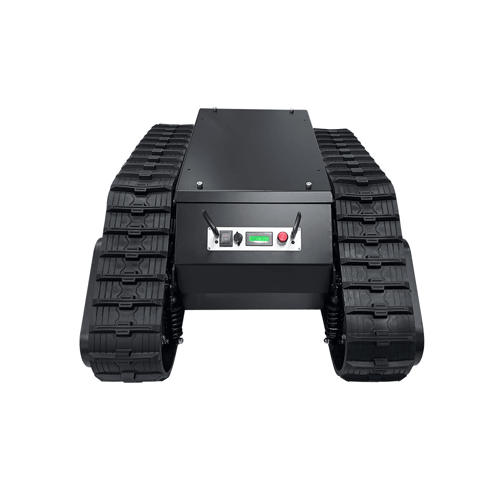 FlySpark TK1000 Stair-Climbing Robot Tank Chassis – Tracked UGV Platform | 100kg Payload, 40° Climb, 180mm Obstacles, 4h Endurance, IP65, 2×1000W Brushless & Serial/CAN — view 5