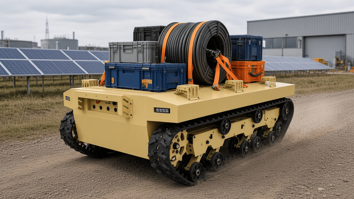 FlySpark TK2100 Heavy-Duty Tracked UGV Robot Chassis | 300kg Payload Unmanned Ground Vehicle, 4–5h Endurance, 500mm Wading, IP65, 2×4500W Drive & ROS-Ready Serial/CAN — view 10