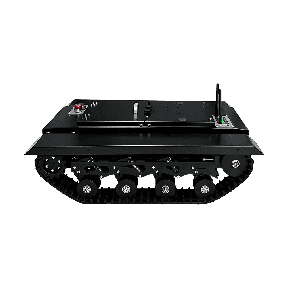 FlySpark TK650 Lightweight Tracked Robot Chassis – Small UGV | 30kg Payload, 3–4h Endurance, 35° Climb, IP54, 2×300W Brushless Drive & Serial/CAN Open Protocol for ROS — view 4