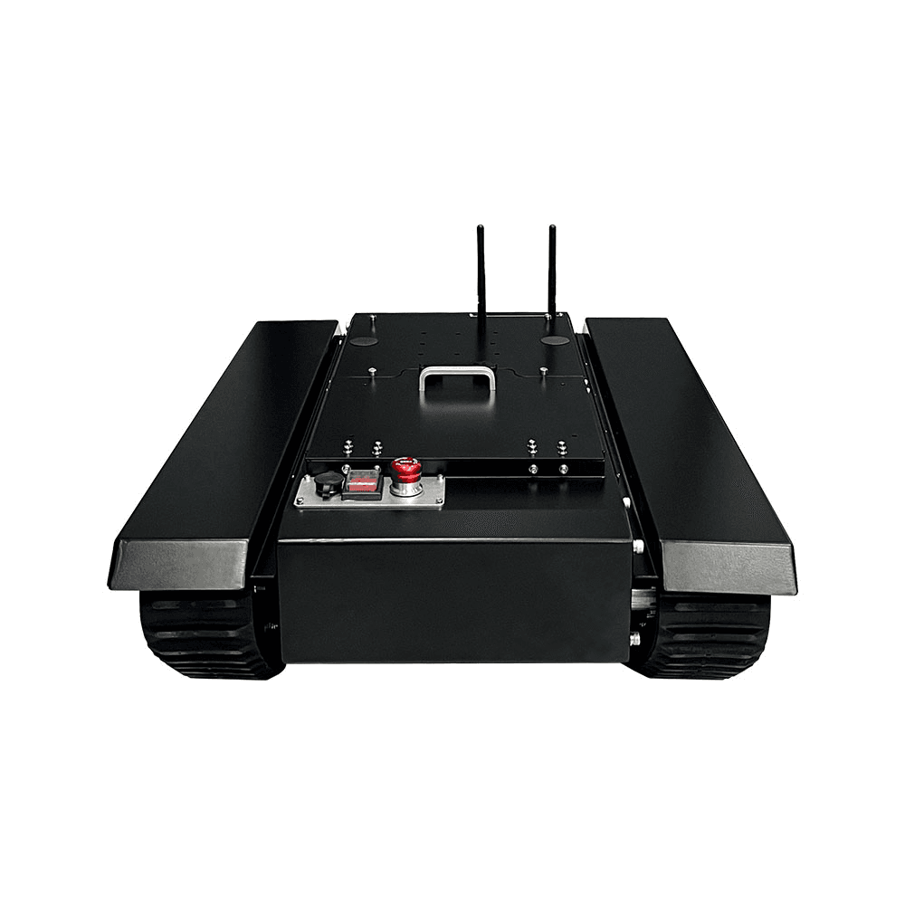 FlySpark TK650 Lightweight Tracked Robot Chassis – Small UGV | 30kg Payload, 3–4h Endurance, 35° Climb, IP54, 2×300W Brushless Drive & Serial/CAN Open Protocol for ROS — view 5