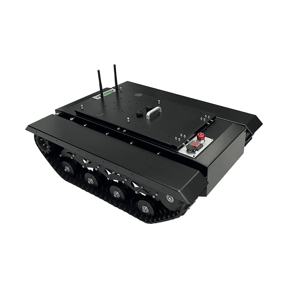 FlySpark TK650 Lightweight Tracked Robot Chassis – Small UGV | 30kg Payload, 3–4h Endurance, 35° Climb, IP54, 2×300W Brushless Drive & Serial/CAN Open Protocol for ROS — view 6
