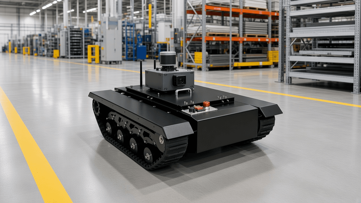 FlySpark TK650 Lightweight Tracked Robot Chassis – Small UGV | 30kg Payload, 3–4h Endurance, 35° Climb, IP54, 2×300W Brushless Drive & Serial/CAN Open Protocol for ROS — view 7