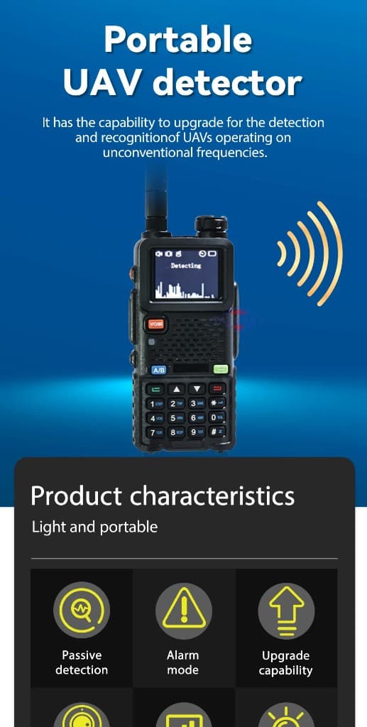 FlySpark Wearable Drone Detector | 300MHz–6200MHz Passive UAV Detection Device — view 12