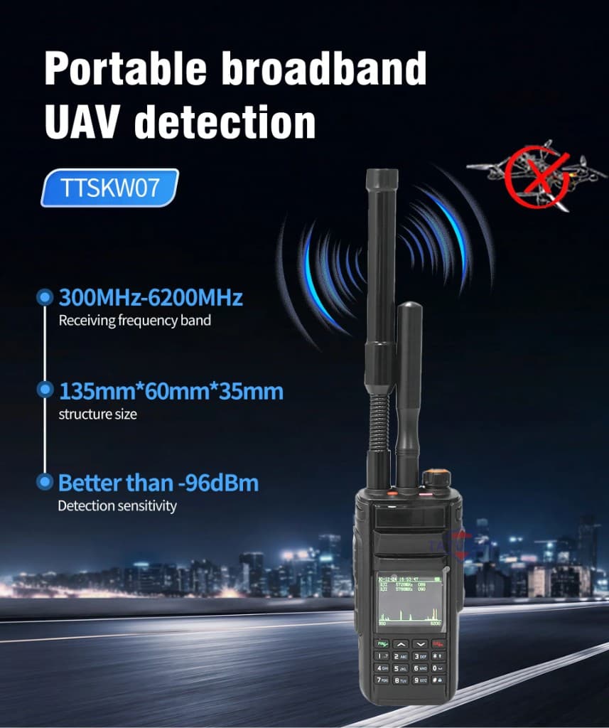 FlySpark Wearable Drone Detector Pro | 300MHz–6200MHz Passive UAV RF Detection & Spectrum Display Device — view 5