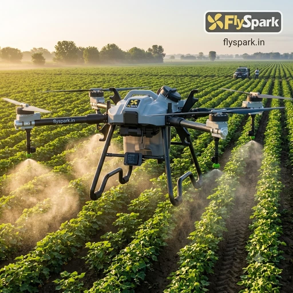 FlySpark X4-15 Agriculture Spraying UAV | 15L Crop Spraying Drone with GPS / RTK Options, 25L Spreader Support, 12S Battery, 3-6m Spray Width & Obstacle Avoidance — view 3