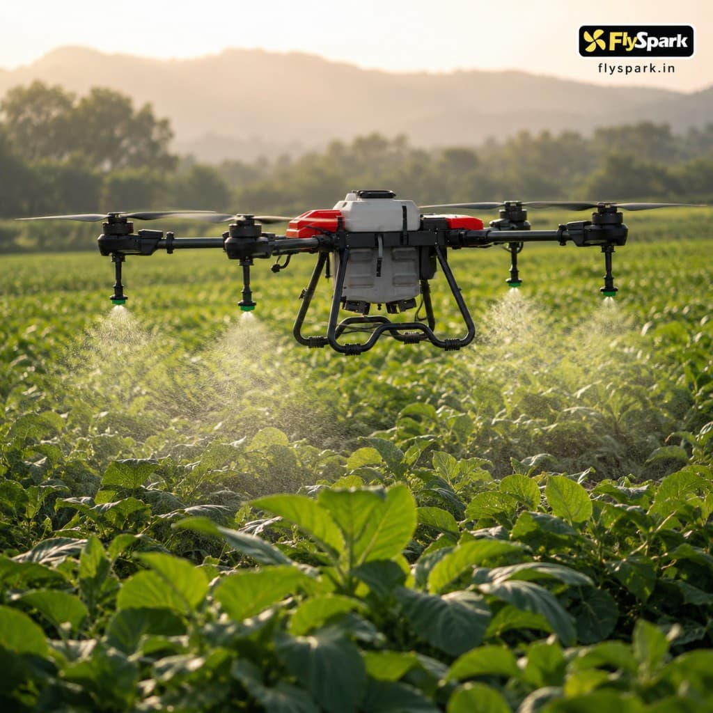 FlySpark X4-50 Agriculture Spraying UAV | 50L Crop Spraying Drone with GPS / RTK Options, 18S Battery, 56-Inch Propellers, 8-10m Spray Width & Obstacle Avoidance — view 3