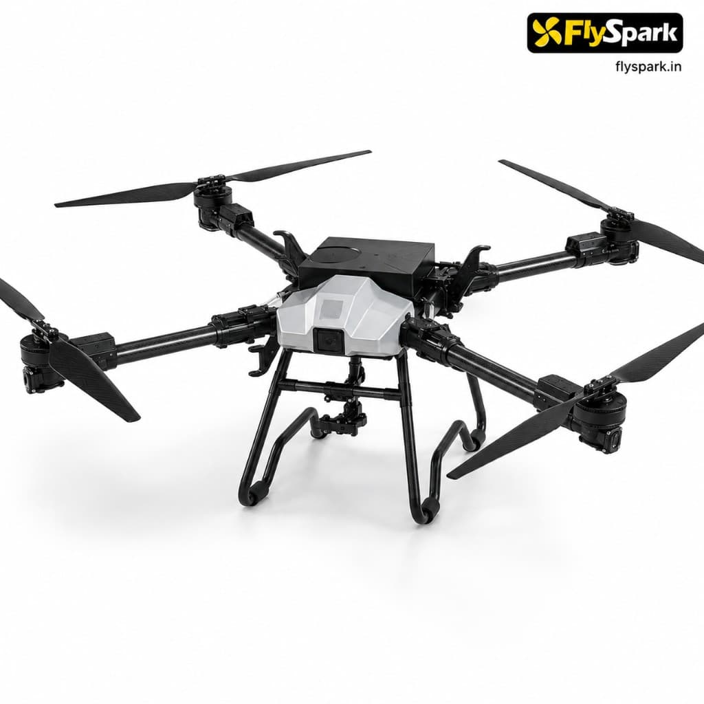 FlySpark YS-30 Heavy-Lift Transport UAV | 10kg-30kg Payload Cargo Drone with C12 Dual-Light Gimbal & G20 Remote Controller — view 4