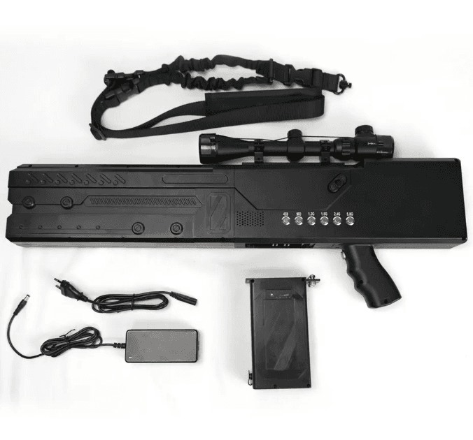 FlySpark Guardian-S08 Gun-Type Anti-Drone Jamming Device | 180W Portable Directional RF Drone Jammer | 410MHz–5900MHz — view 1