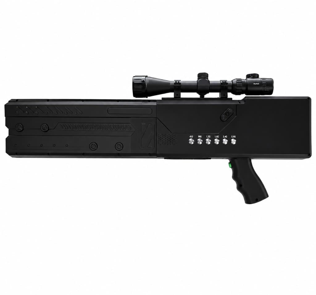 FlySpark Guardian-S08 Gun-Type Anti-Drone Jamming Device | 180W Portable Directional RF Drone Jammer | 410MHz–5900MHz — view 2