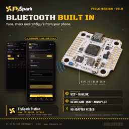 FlySpark F4 V2 Flight Controller FlySpark F4 V2 built-in Bluetooth with the FlySpark Station Android app