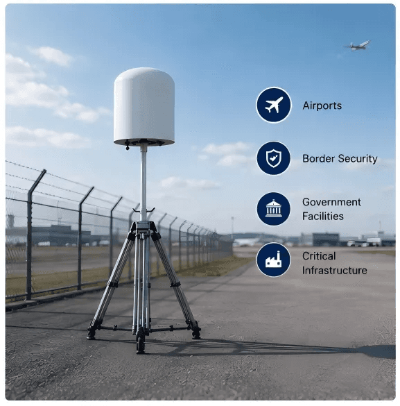 FlySpark Fixed Drone Detection & Positioning Equipment | 70MHz–6.2GHz Long-Range UAV Monitoring System — view 1