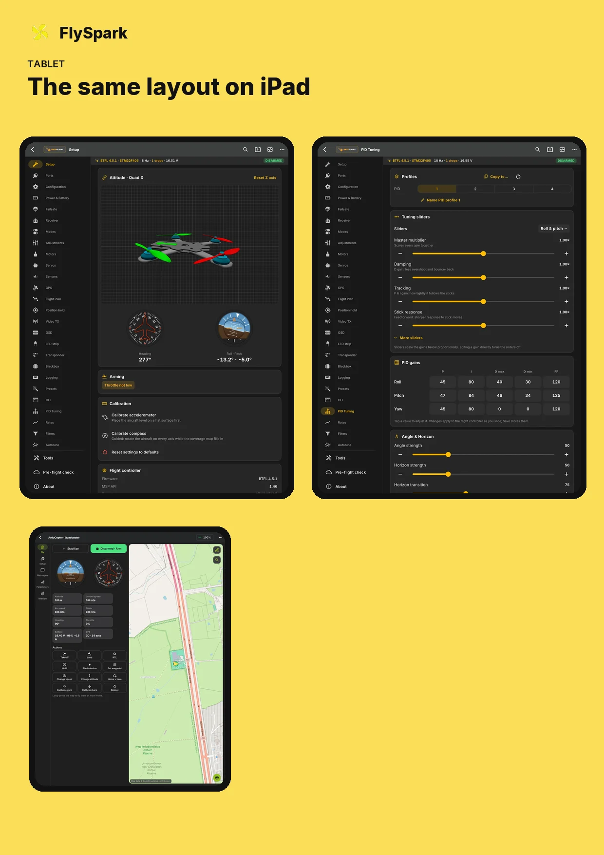 A4: iPad setup, PID and HUD