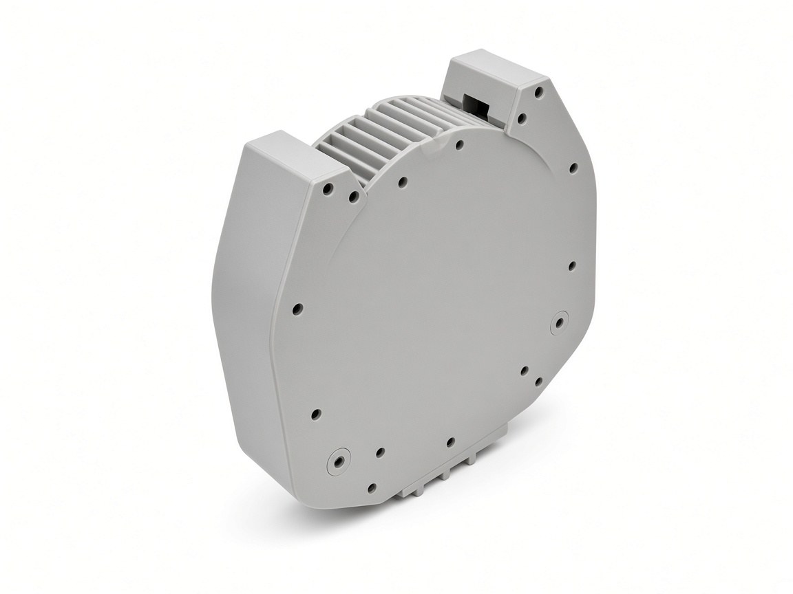 FlySpark RD5-C revolver drone dropper rear three-quarter view showing the back plate and thin 57 mm profile