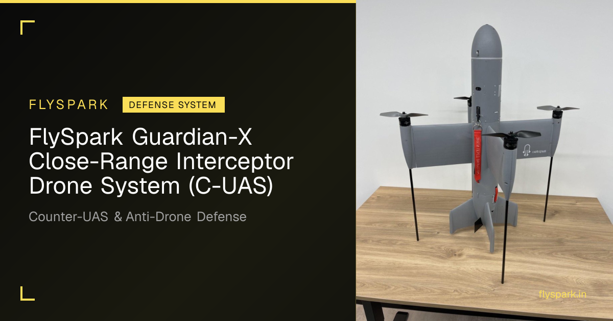 FlySpark Guardian-X Close-Range Interceptor Drone System (C-UAS)